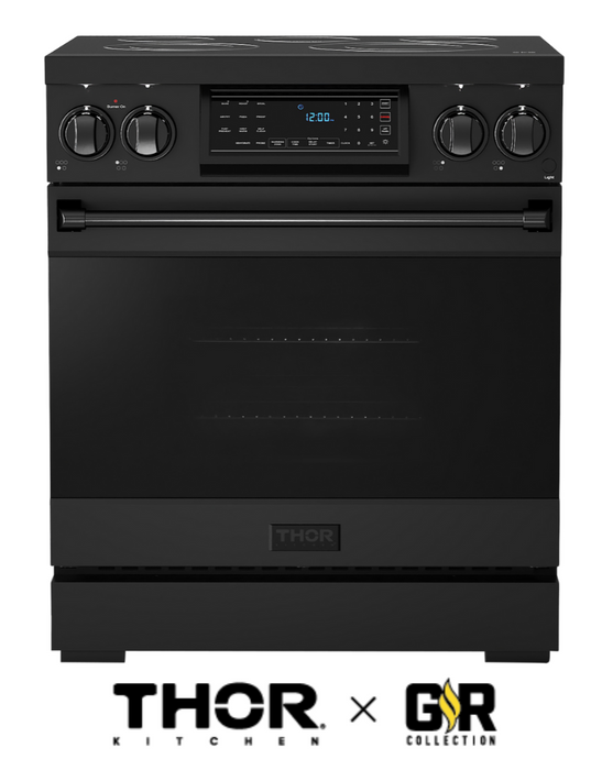 Gordon Ramsay by THOR Kitchen 30" 4.55 cu. ft. Professional Electric Range with Tilt Panel Touch Control, Self-Clean and Air Fry in Stainless Steel, RSE30B