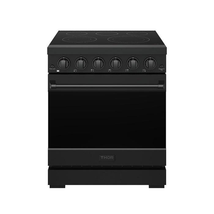 Gordon Ramsay THOR 30" Black Electric Range RSE30PB - Black - front door closed