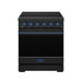 Gordon Ramsay THOR 30" Black Electric Range RSE30PB - Black / Blue - front door closed