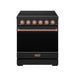 Gordon Ramsay THOR 30" Black Electric Range RSE30PB - Black / Rose Gold - front door closed