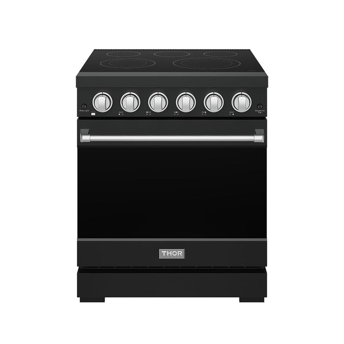 Gordon Ramsay THOR 30" Black Electric Range RSE30PB - Black / Stainless Steel - front door closed