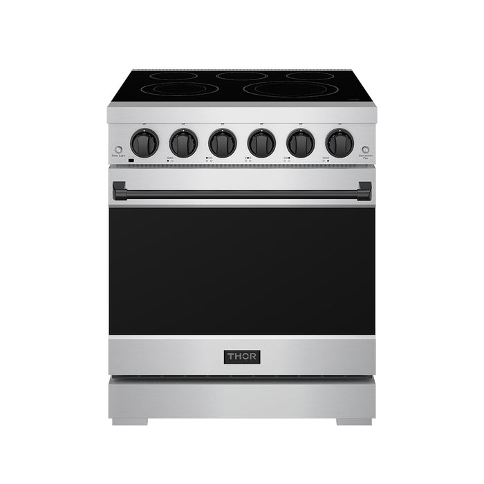 Gordon Ramsay THOR 30" 4.55 cu. ft. Professional Electric Range with Precision Knob Control RSE30P - Stainless Steel / Black - front door closed
