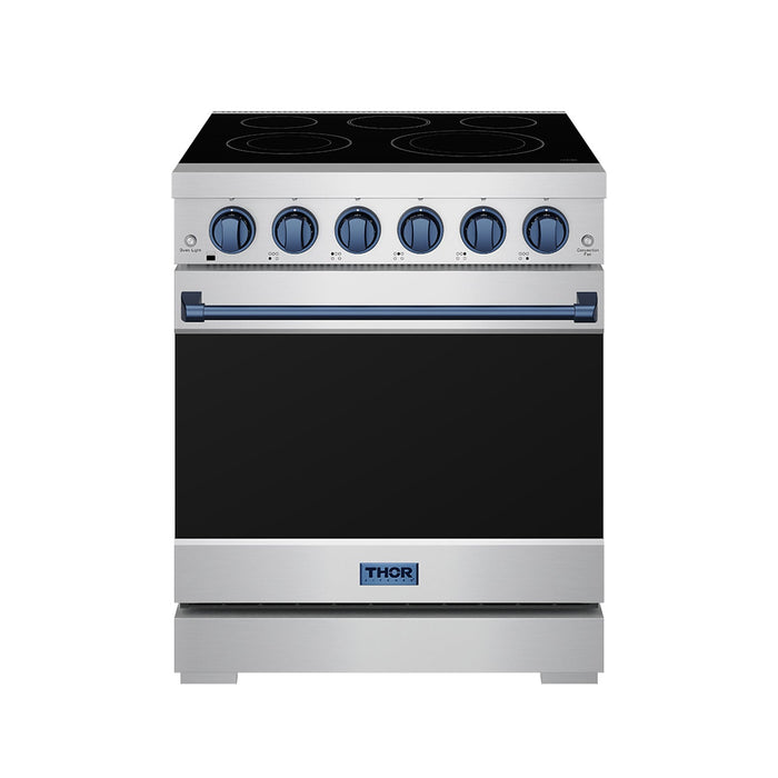 Gordon Ramsay THOR 30" 4.55 cu. ft. Professional Electric Range with Precision Knob Control RSE30P - Stainless Steel / Blue - front door closed
