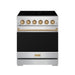 Gordon Ramsay THOR 30" 4.55 cu. ft. Professional Electric Range with Precision Knob Control RSE30P - Stainless Steel / Bronze - front door closed
