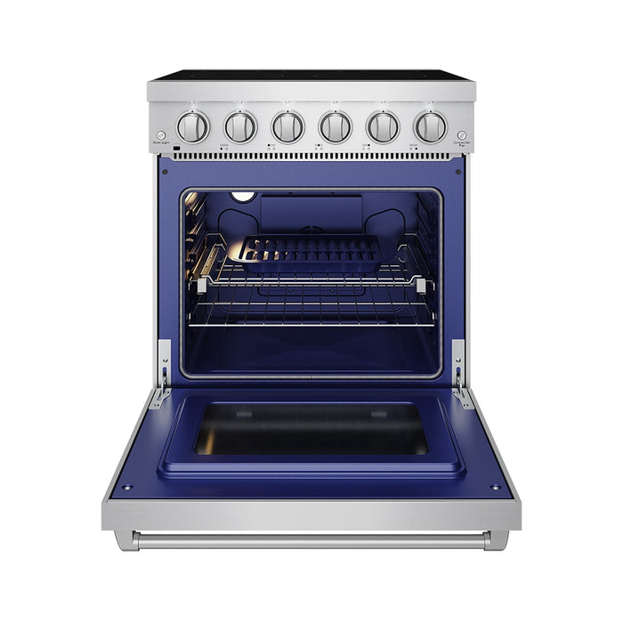 Gordon Ramsay THOR 30" 4.55 cu. ft. Professional Electric Range with Precision Knob Control RSE30P - Stainless Steel - front door open
