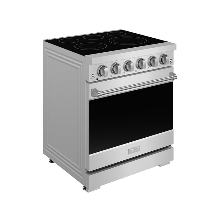 Gordon Ramsay THOR 30" 4.55 cu. ft. Professional Electric Range with Precision Knob Control RSE30P - Stainless Steel - front left side closed