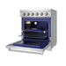 Gordon Ramsay THOR 30" 4.55 cu. ft. Professional Electric Range with Precision Knob Control RSE30P - Stainless Steel - front right side open