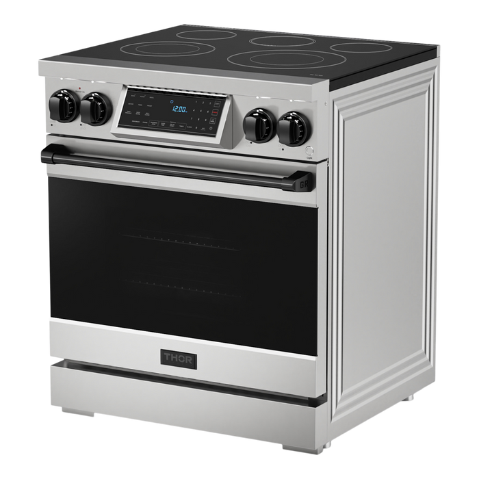 Gordon Ramsay by THOR Kitchen 30" 4.55 cu. ft. Professional Electric Range with Tilt Panel Touch Control, Self-Clean and Air Fry in Stainless Steel, RSE30