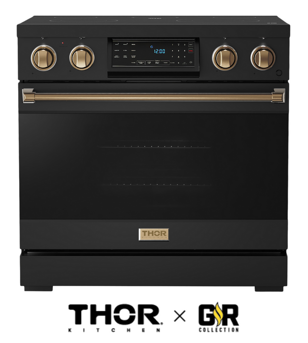 Gordon Ramsay by THOR Kitchen 36" 6.0 cu. ft. Professional Electric Range with Tilt Panel Touch Control, Self-Clean and Air Fry in Stainless Steel, RSE36B