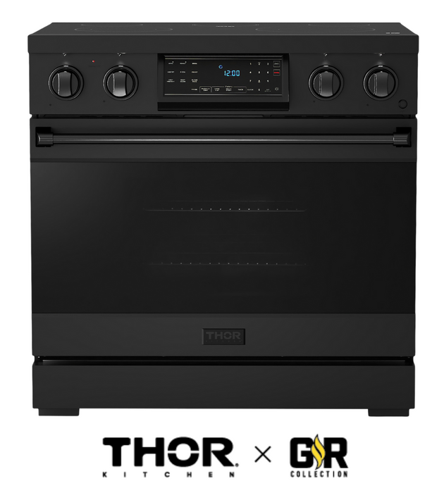 Gordon Ramsay by THOR Kitchen 36" 6.0 cu. ft. Professional Electric Range with Tilt Panel Touch Control, Self-Clean and Air Fry in Stainless Steel, RSE36B