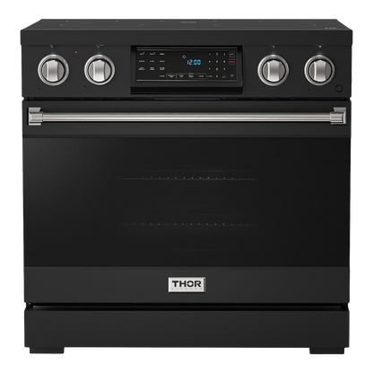 Gordon Ramsay by THOR Kitchen 36" 6.0 cu. ft. Professional Electric Range with Tilt Panel Touch Control, Self-Clean and Air Fry in Stainless Steel, RSE36B