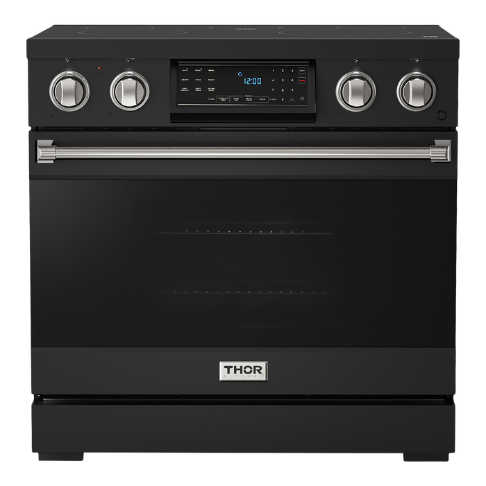 Gordon Ramsay by THOR Kitchen 36" 6.0 cu. ft. Professional Electric Range with Tilt Panel Touch Control, Self-Clean and Air Fry in Stainless Steel, RSE36B