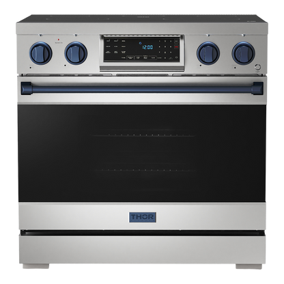 Gordon Ramsay by THOR Kitchen 36" 6.0 cu. ft. Professional Electric Range with Tilt Panel Touch Control, Self-Clean and Air Fry in Stainless Steel, RSE36