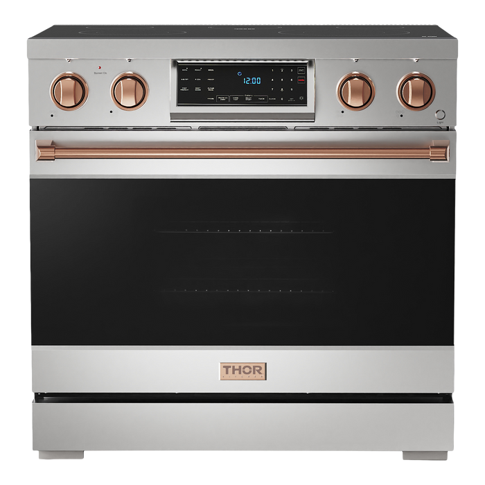 Gordon Ramsay by THOR Kitchen 36" 6.0 cu. ft. Professional Electric Range with Tilt Panel Touch Control, Self-Clean and Air Fry in Stainless Steel, RSE36