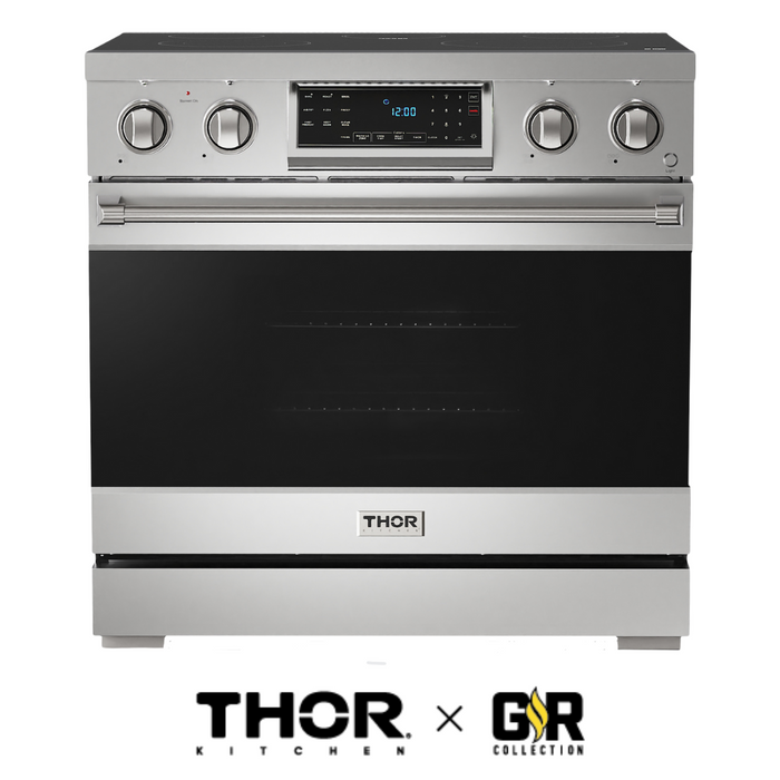 Gordon Ramsay by THOR Kitchen 36" 6.0 cu. ft. Professional Electric Range with Tilt Panel Touch Control, Self-Clean and Air Fry in Stainless Steel, RSE36