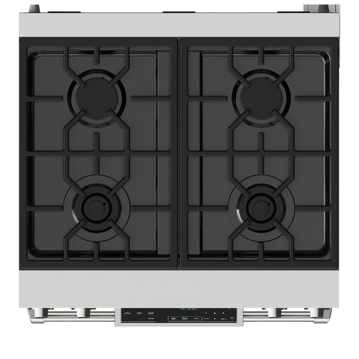 Gordon Ramsay by THOR Kitchen 30" 4.55 cu. ft. Professional Natural Gas Range with Tilt Panel Touch Control and Self-Clean in Stainless Steel, RSG30