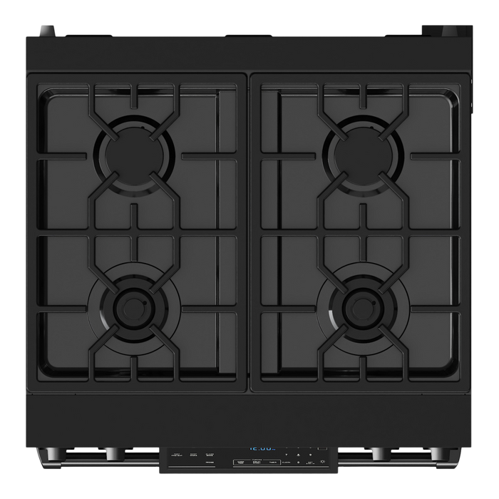 Gordon Ramsay by THOR Kitchen 30" 4.55 cu. ft. Professional Natural Gas Range with Tilt Panel Touch Control and Self-Clean in Stainless Steel, RSG30B