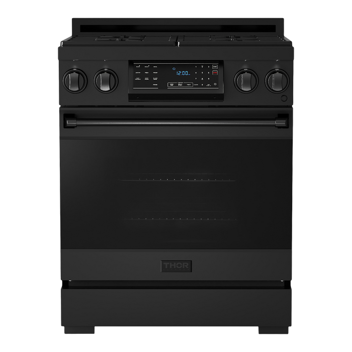 Gordon Ramsay by THOR Kitchen 30" 4.55 cu. ft. Professional Natural Gas Range with Tilt Panel Touch Control and Self-Clean in Stainless Steel, RSG30B