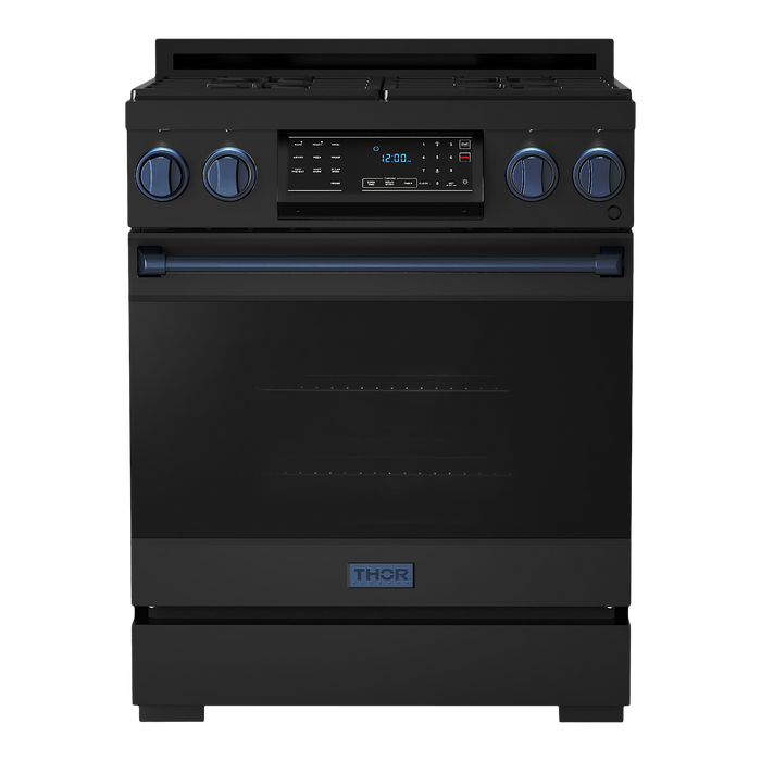 Gordon Ramsay by THOR Kitchen 30" 4.55 cu. ft. Professional Natural Gas Range with Tilt Panel Touch Control and Self-Clean in Stainless Steel, RSG30B