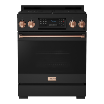 Gordon Ramsay by THOR Kitchen 30" 4.55 cu. ft. Professional Natural Gas Range with Tilt Panel Touch Control and Self-Clean in Stainless Steel, RSG30B