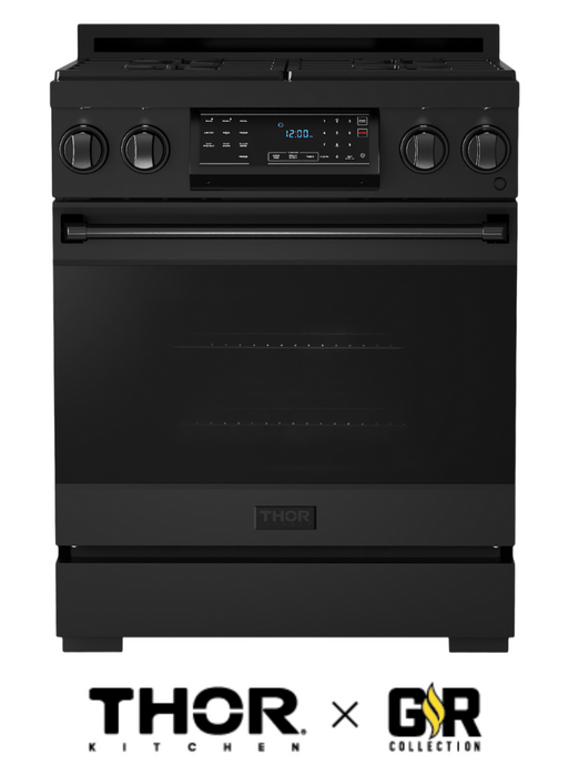 Gordon Ramsay by THOR Kitchen 30" 4.55 cu. ft. Professional Natural Gas Range with Tilt Panel Touch Control and Self-Clean in Stainless Steel, RSG30B