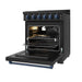Gordon Ramsay THOR 30" Black Gas Range RSG30PB - Black / Blue - front right side open