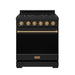 Gordon Ramsay THOR 30" Black Gas Range RSG30PB - Black / Bronze - front door closed