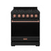 Gordon Ramsay THOR 30" Black Gas Range RSG30PB - Black / Rose Gold - front door closed