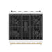 Gordon Ramsay THOR 30" White Gas Range RSG30PW-BRZ - White / Bronze - top view