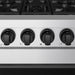 Gordon Ramsay THOR 30" Gas Range RSG30P - Stainless Steel / Black - close up of color hardware