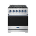 Gordon Ramsay THOR 30" Gas Range RSG30P - Stainless Steel / Blue - front door closed