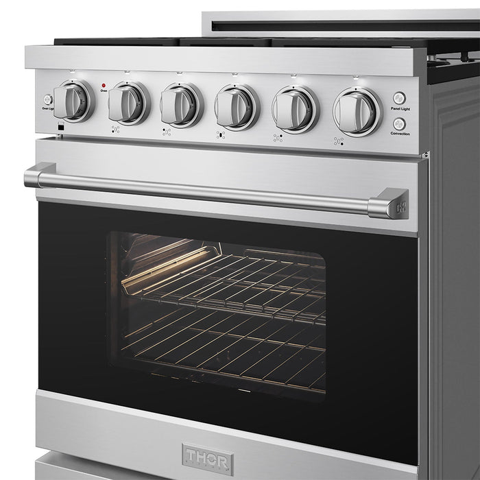 Gordon Ramsay THOR 30" Gas Range RSG30P - Stainless Steel - close up of front door