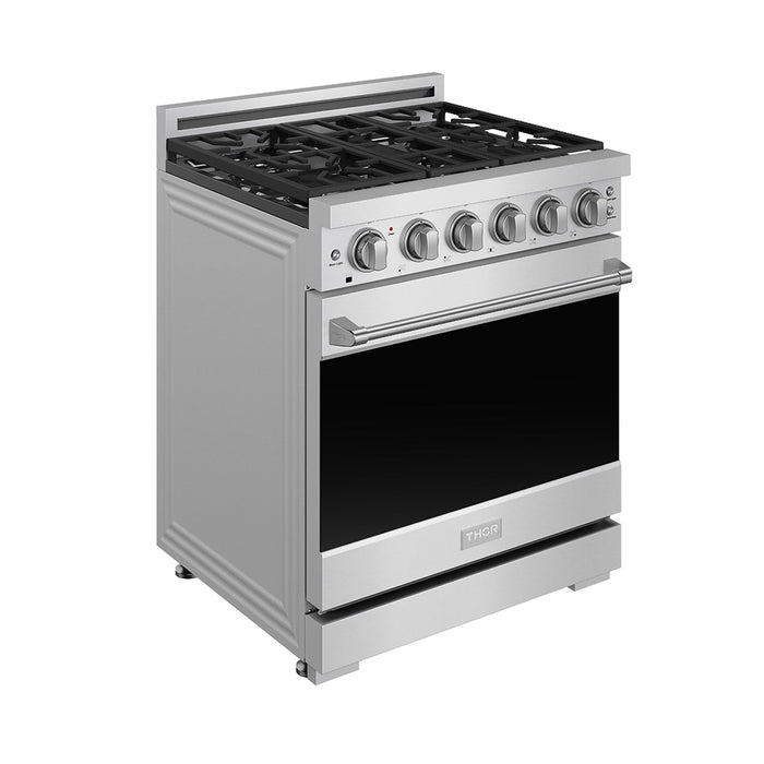 Gordon Ramsay THOR 30" Gas Range RSG30P - Stainless Steel - front left side closed