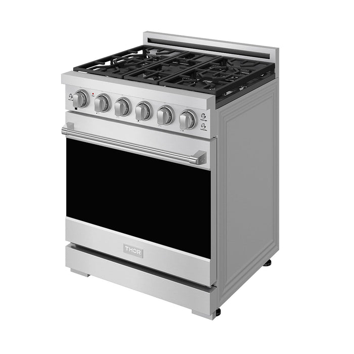 Gordon Ramsay THOR 30" Gas Range RSG30P - Stainless Steel - front right side closed