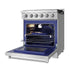Gordon Ramsay THOR 30" Gas Range RSG30P - Stainless Steel - front right side open