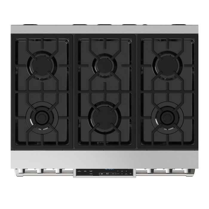 Gordon Ramsay by THOR Kitchen 36" 6.0 cu. ft. Professional Natural Gas Range with Tilt Panel Touch Control, Self-Clean and Air Fry in Stainless Steel, RSG36