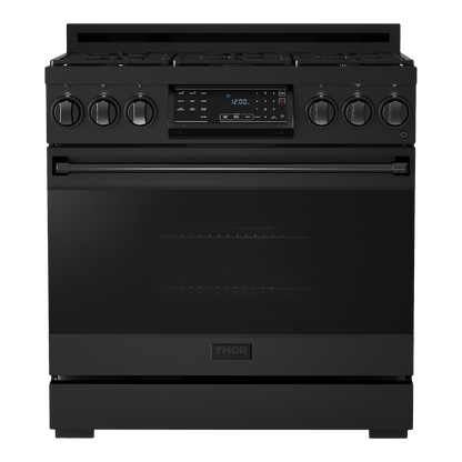 Gordon Ramsay by THOR Kitchen 36" 6.0 cu. ft. Professional Natural Gas Range with Tilt Panel Touch Control, Self-Clean and Air Fry in Stainless Steel, RSG36B