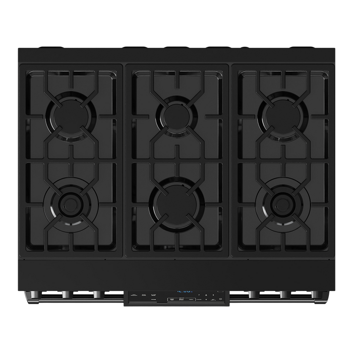 Gordon Ramsay by THOR Kitchen 36" 6.0 cu. ft. Professional Natural Gas Range with Tilt Panel Touch Control, Self-Clean and Air Fry in Stainless Steel, RSG36B