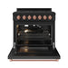 Gordon Ramsay THOR 36" LP Range RSG36PBLP-RSG - Black / Rose Gold - front open