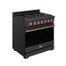 Gordon Ramsay THOR 36" LP Range RSG36PBLP-RSG - Black / Rose Gold - left