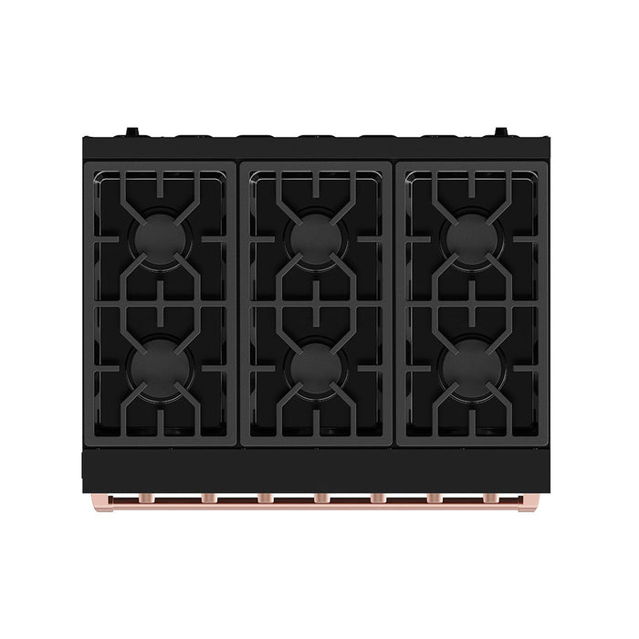 Gordon Ramsay THOR 36" LP Range RSG36PBLP-RSG - Black / Rose Gold - top