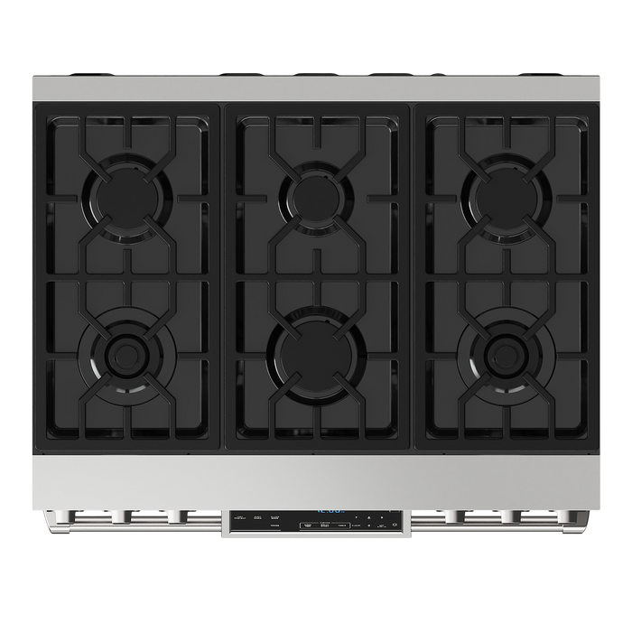 Gordon Ramsay by THOR Kitchen 36" 6.0 cu. ft. Professional Natural Gas Range with Tilt Panel Touch Control, Self-Clean and Air Fry in Stainless Steel, RSG36