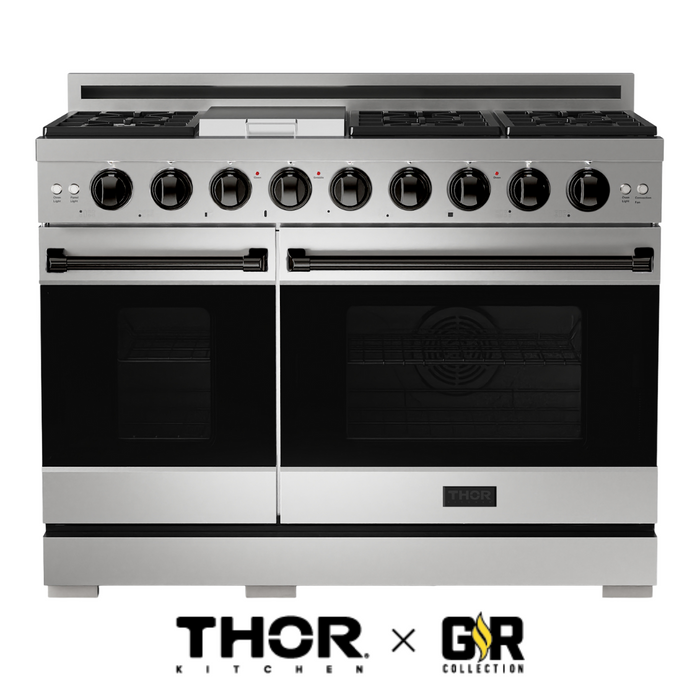 Gordon Ramsay by THOR Kitchen 48" 6.8 cu. ft. Professional Natural Gas Range in Stainless Steel, RSG48E