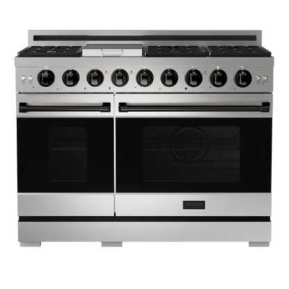 Gordon Ramsay by THOR Kitchen 48" 6.8 cu. ft. Professional Natural Gas Range in Stainless Steel, RSG48E