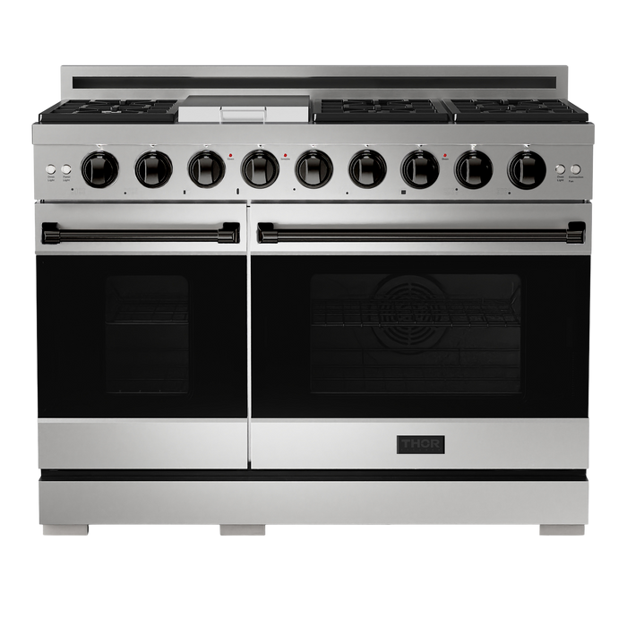 Gordon Ramsay by THOR Kitchen 48" 6.8 cu. ft. Professional Natural Gas Range in Stainless Steel, RSG48E