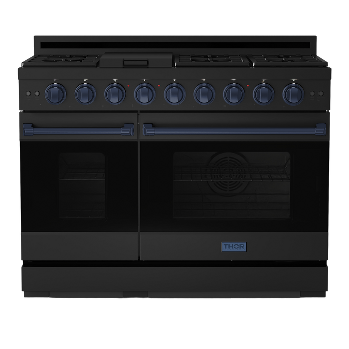 Gordon Ramsay by THOR Kitchen 48" 6.8 cu. ft. Professional Natural Gas Range in Stainless Steel, RSG48EB