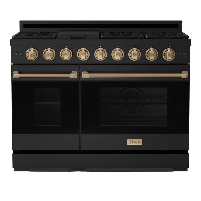 Gordon Ramsay by THOR Kitchen 48" 6.8 cu. ft. Professional Natural Gas Range in Stainless Steel, RSG48EB