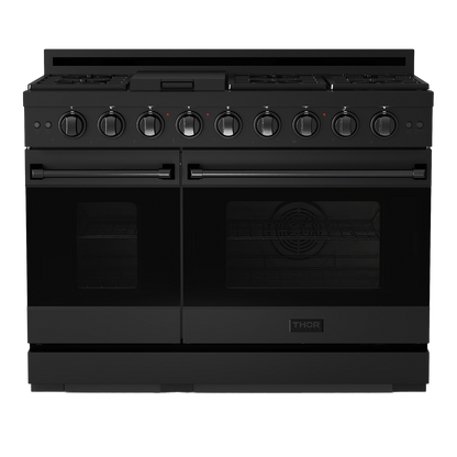 Gordon Ramsay by THOR Kitchen 48" 6.8 cu. ft. Professional Natural Gas Range in Stainless Steel, RSG48EB