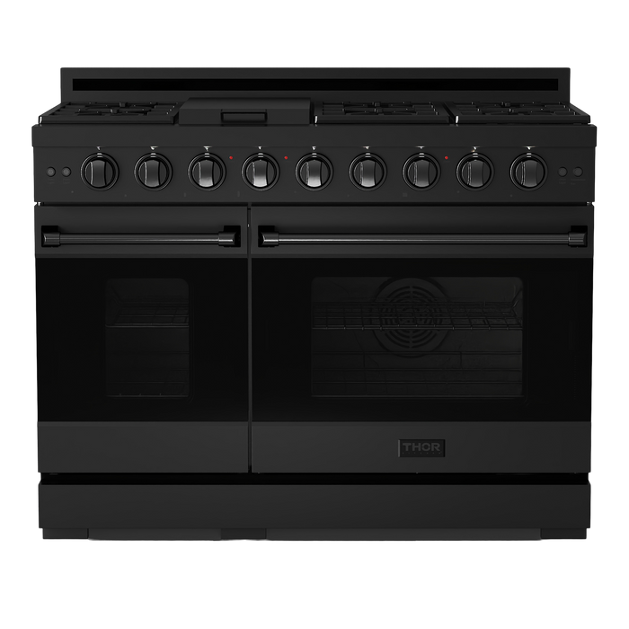 Gordon Ramsay by THOR Kitchen Package - 48" Gas Range, 30" Refrigerator with Ice Maker and Dishwasher in Stainless Steel, AP-RSG48EB-1