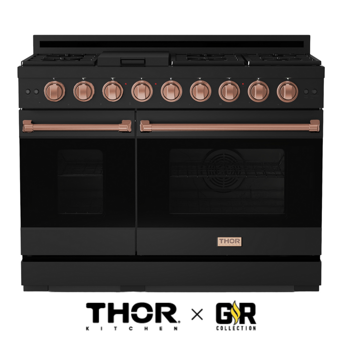 Gordon Ramsay by THOR Kitchen 48" 6.8 cu. ft. Professional Natural Gas Range in Stainless Steel, RSG48EB